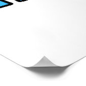 ヴィンテージスタイルハッピー父の日のサイン青いポスター ポスター (角)