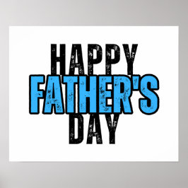ヴィンテージスタイルハッピー父の日のサイン青いポスター ポスター
