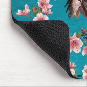 ヴィンテージスタイルハミングバ絵画ードズ マウスパッド (コーナー)