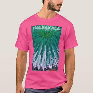 ヴィンテージスタイルハレアカラ旅行ポスター Tシャツ