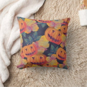 ヴィンテージスタイルハロウィンカボチャ | クッション (ブランケット)