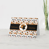 ヴィンテージスタイルハロウィンホリデーグリーティング カード (正面)