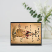 ヴィンテージスタイルハロウィーンウィッチI.D.ポストカード ポストカード (スタンド正面)