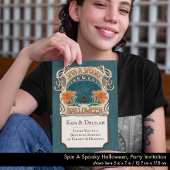 ヴィンテージスタイルハロウィーン招待状ダークウィムシー 招待状