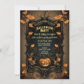 ヴィンテージスタイルハロウィーン招待状 – カスタマイズ可能 招待状 (正面)