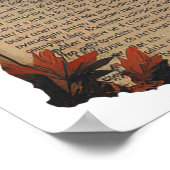 ヴィンテージスタイルハロウィーン新聞クロス幽霊 ポスター (角)