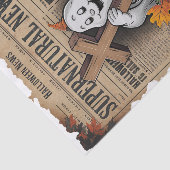 ヴィンテージスタイルハロウィーン新聞クロス幽霊 薄葉紙 (詳細)