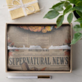 ヴィンテージスタイルハロウィーン新聞クロス幽霊 薄葉紙 (ギフト)