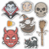 ヴィンテージスタイルハロウィーン シール (正面)