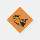 ヴィンテージスタイルハローウィンパーティナプキン スタンダードカクテルナプキン (角)