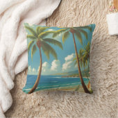 ヴィンテージスタイルハワイアントラベルアロハfromハワイ クッション (ブランケット)