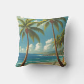 ヴィンテージスタイルハワイアントラベルアロハfromハワイ クッション (裏面)