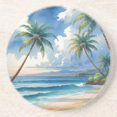 ヴィンテージスタイルハワイアントラベルアロハfromハワイ コースター (正面)