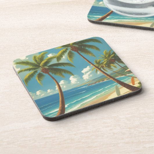 ヴィンテージスタイルハワイアントラベルアロハfromハワイ コースター (左側)