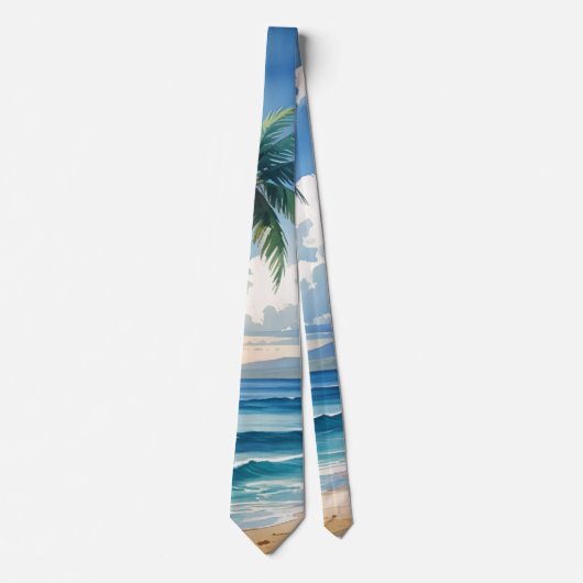 ヴィンテージスタイルハワイアントラベルアロハfromハワイ ネクタイ (正面)