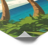 ヴィンテージスタイルハワイアントラベルアロハfromハワイ ポスター (角)