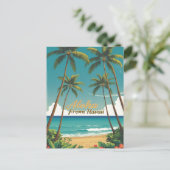 ヴィンテージスタイルハワイアントラベルアロハfromハワイ ポストカード (スタンド正面)