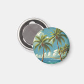 ヴィンテージスタイルハワイアントラベルアロハfromハワイ マグネット (正面/裏面)