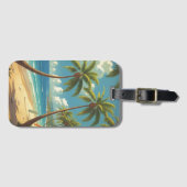 ヴィンテージスタイルハワイアントラベルアロハfromハワイ ラゲッジタグ (正面横)