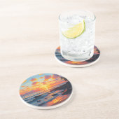 ヴィンテージスタイルハワイアントラベルコーストシーサンセット コースター (側面)