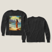 ヴィンテージスタイルハワイアントラベルホノルルミッドパシフィック (デザイン 正面＆背面)