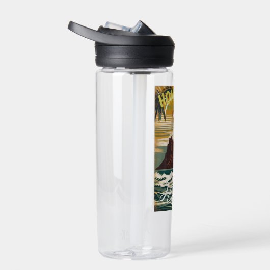 ヴィンテージスタイルハワイアントラベルホノルルミッドパシフィック ウォーターボトル (右面)