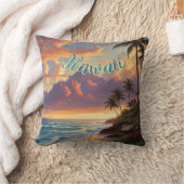 ヴィンテージスタイルハワイアントラベルホノルルミッドパシフィック クッション (ブランケット)