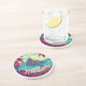 ヴィンテージスタイルハワイアントラベルホノルルミッドパシフィック コースター (側面)