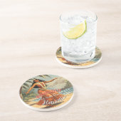 ヴィンテージスタイルハワイアントラベルホノルルミッドパシフィック コースター (側面)