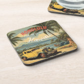 ヴィンテージスタイルハワイアントラベルホノルルミッドパシフィック コースター (左側)