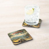 ヴィンテージスタイルハワイアントラベルホノルルミッドパシフィック コースター (右側)