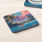 ヴィンテージスタイルハワイアントラベルホノルルミッドパシフィック コースター (左側)