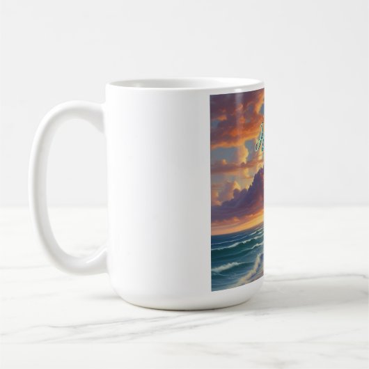 ヴィンテージスタイルハワイアントラベルホノルルミッドパシフィック コーヒーマグカップ (左)