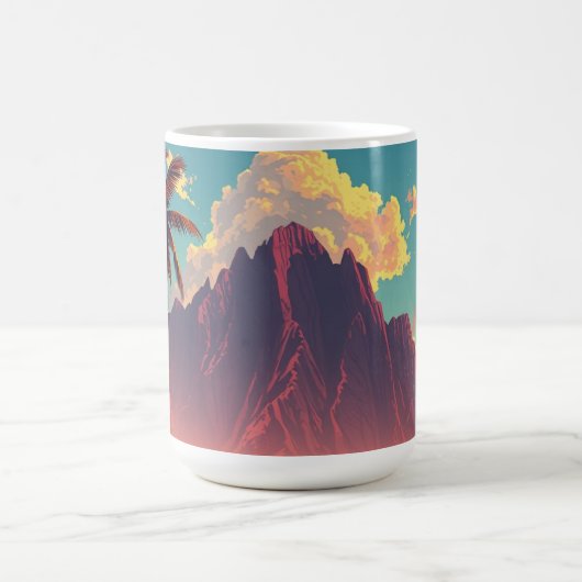 ヴィンテージスタイルハワイアントラベルホノルルミッドパシフィック コーヒーマグカップ (中央)