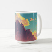 ヴィンテージスタイルハワイアントラベルホノルルミッドパシフィック コーヒーマグカップ (正面右)