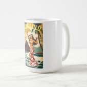 ヴィンテージスタイルハワイアントラベルホノルルミッドパシフィック コーヒーマグカップ (正面右)