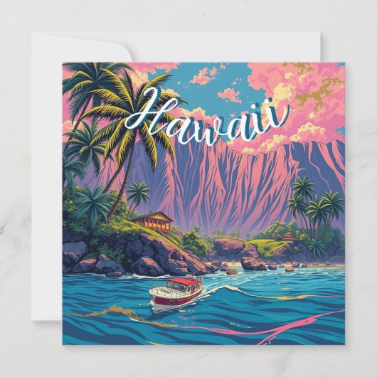 ヴィンテージスタイルハワイアントラベルホノルルミッドパシフィック シーズンカード (正面)