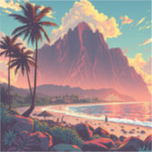 ヴィンテージスタイルハワイアントラベルホノルルミッドパシフィック シール (正面)