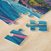 ヴィンテージスタイルハワイアントラベルホノルルミッドパシフィック ジグソーパズル (側面)