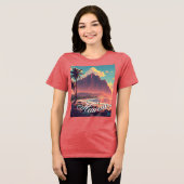 ヴィンテージスタイルハワイアントラベルホノルルミッドパシフィック トライブレンドＴシャツ (正面全面)