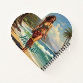 ヴィンテージスタイルハワイアントラベルホノルルミッドパシフィック ノートブック (裏面)