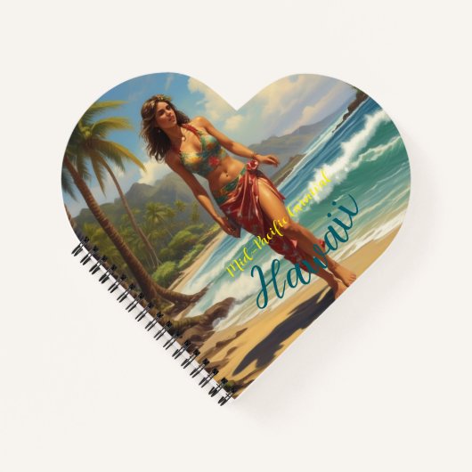 ヴィンテージスタイルハワイアントラベルホノルルミッドパシフィック ノートブック (正面)