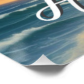 ヴィンテージスタイルハワイアントラベルホノルルミッドパシフィック ポスター (コーナー)