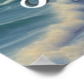 ヴィンテージスタイルハワイアントラベルホノルルミッドパシフィック ポスター (角)