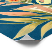 ヴィンテージスタイルハワイアントラベルホノルルミッドパシフィック ポスター (角)