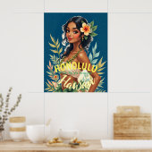 ヴィンテージスタイルハワイアントラベルホノルルミッドパシフィック ポスター (キッチン)