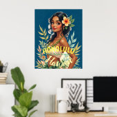 ヴィンテージスタイルハワイアントラベルホノルルミッドパシフィック ポスター (ホームオフィス)