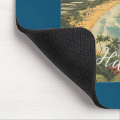 ヴィンテージスタイルハワイアントラベルホノルルミッドパシフィック マウスパッド (コーナー)