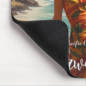 ヴィンテージスタイルハワイアントラベルホノルルミッドパシフィック マウスパッド (コーナー)