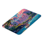 ヴィンテージスタイルハワイアントラベルホノルルミッドパシフィック マグネット (左側)